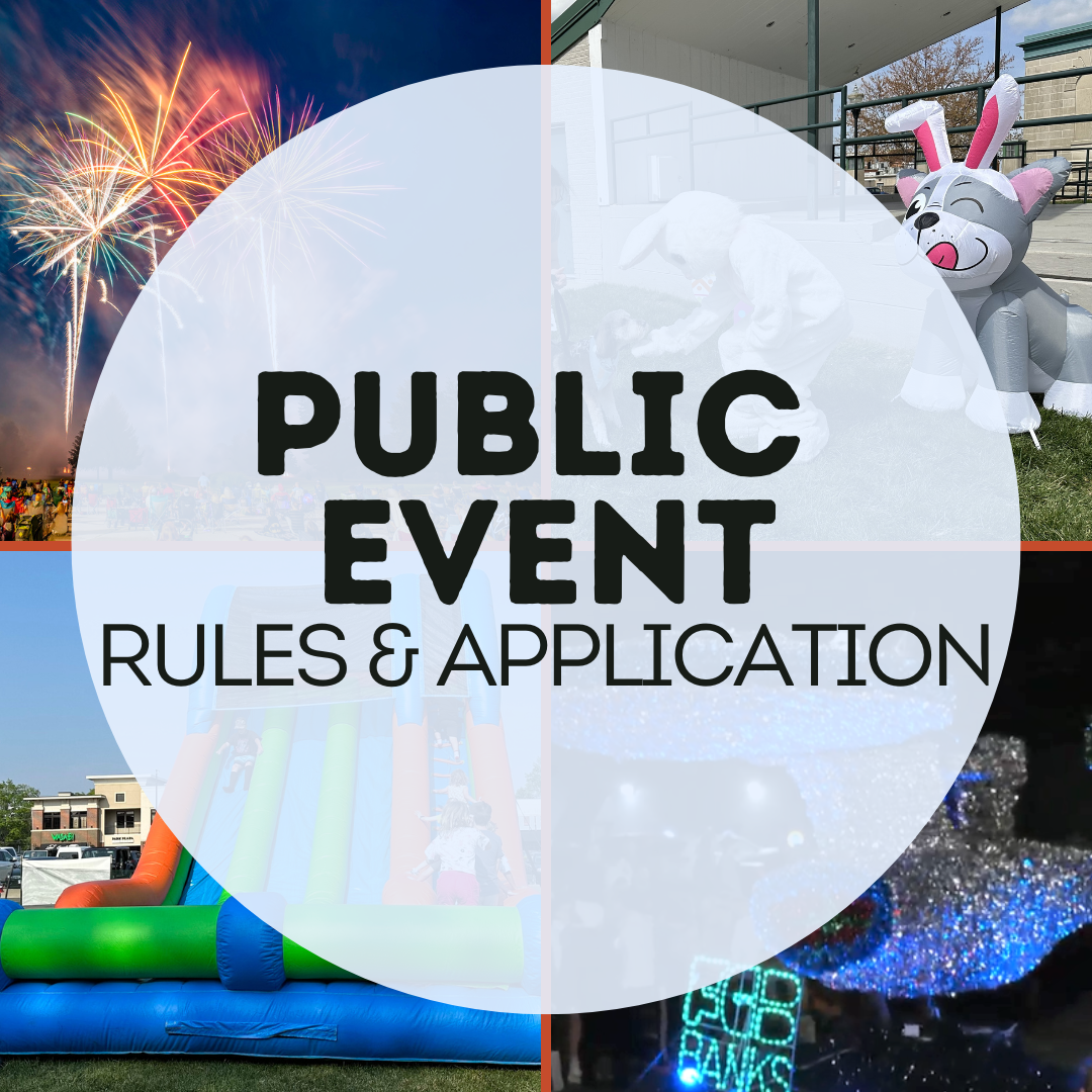 Parks Department Public Event Application graphic button