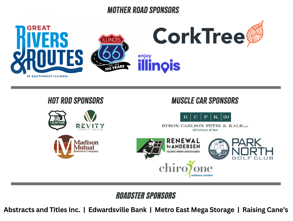 White box listing names and logos of festival sponsors