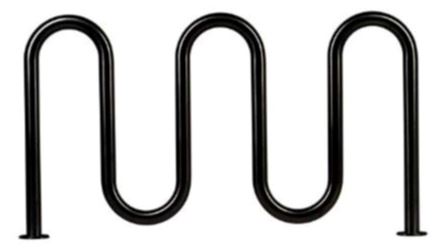 Wavy, curved and connected pieces of metal