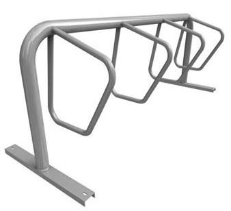 Connected square metal pipes in a row