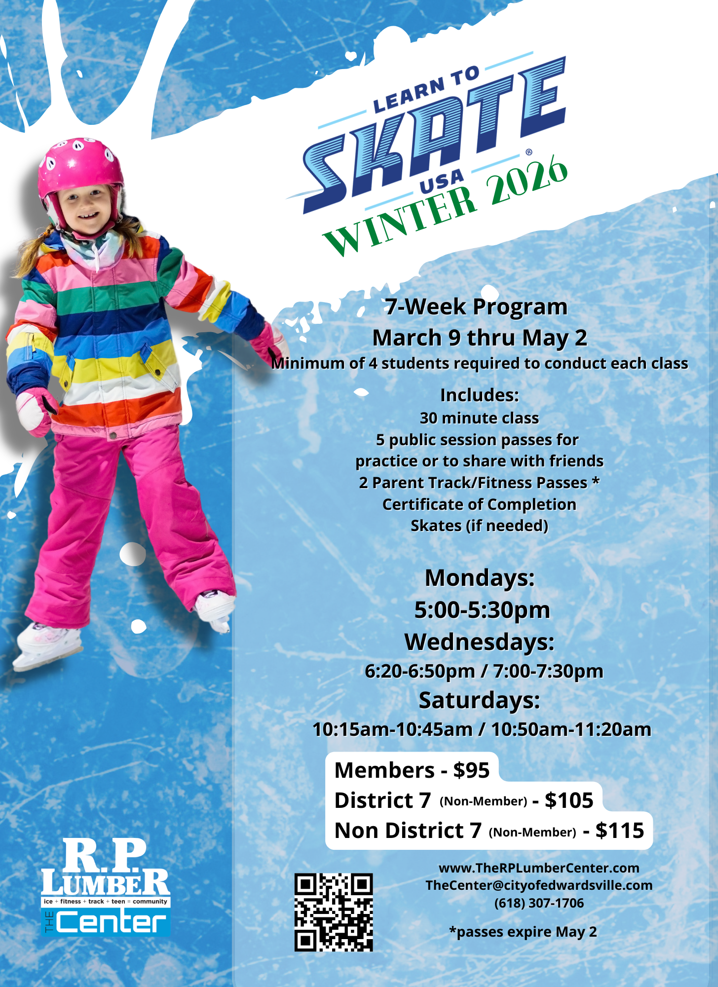 Learn to Skate Flyer Winter 2026 (front and back)